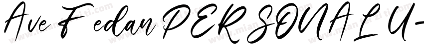 Ave Fedan PERSONAL U字体转换